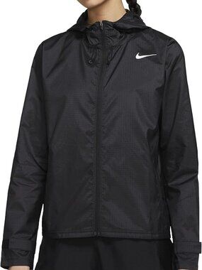 Nike Women’s Essential Water-Repellent Hooded Full Zip Size Small Black